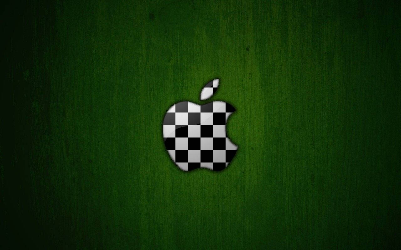 Iphone Apple Logo Checkered Wallpaper