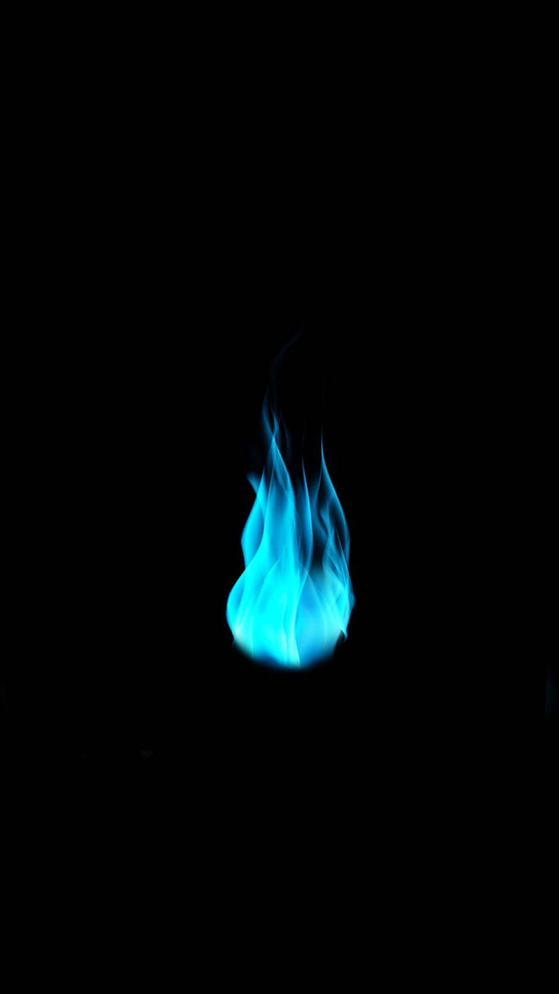 Iphone Blue Fire Minimal Wallpaper