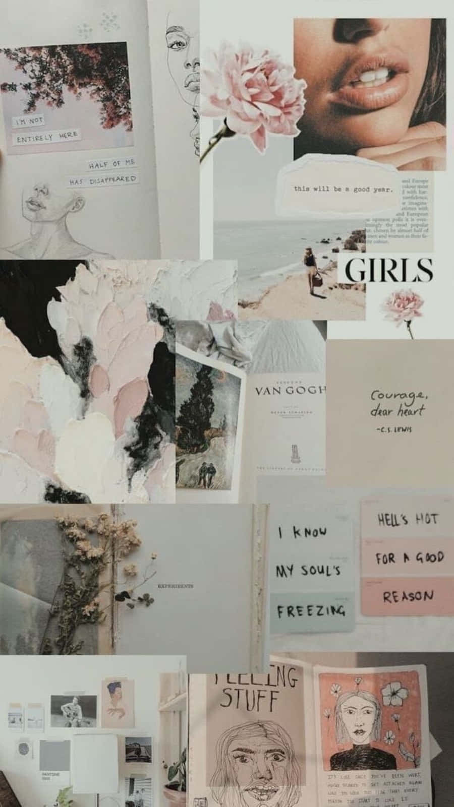 Iphone Collage Of Vintage Short Sayings Wallpaper