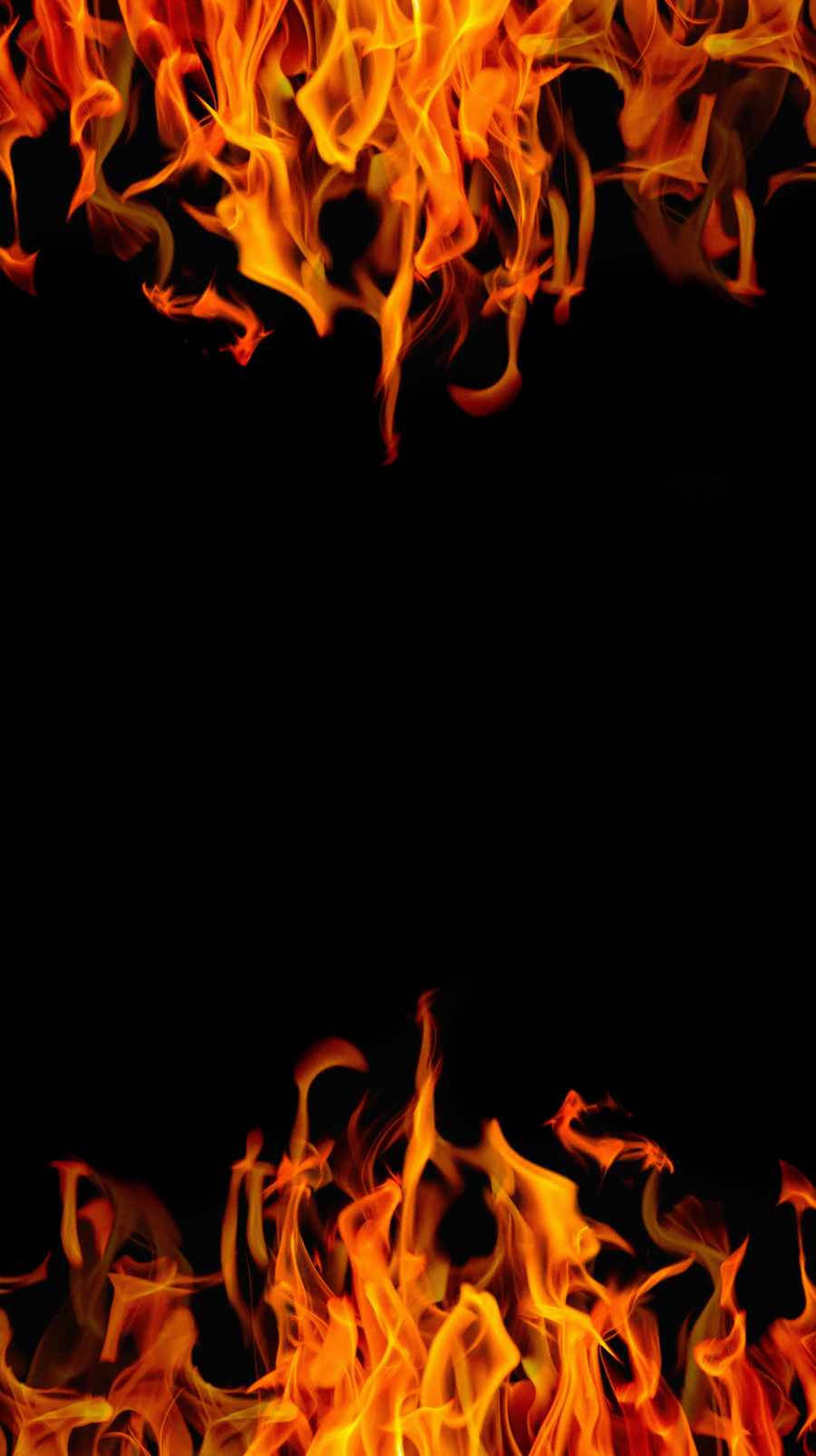 Iphone Fire Upside-down Border Design Wallpaper