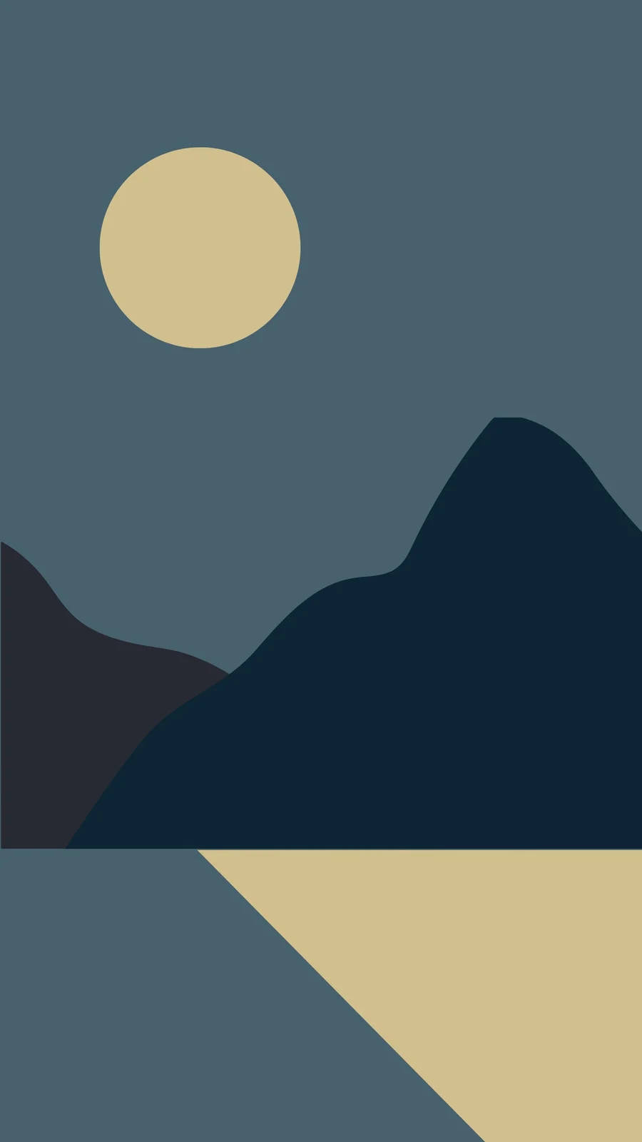 Iphone Home Screen Moon Mountain Minimalist Wallpaper