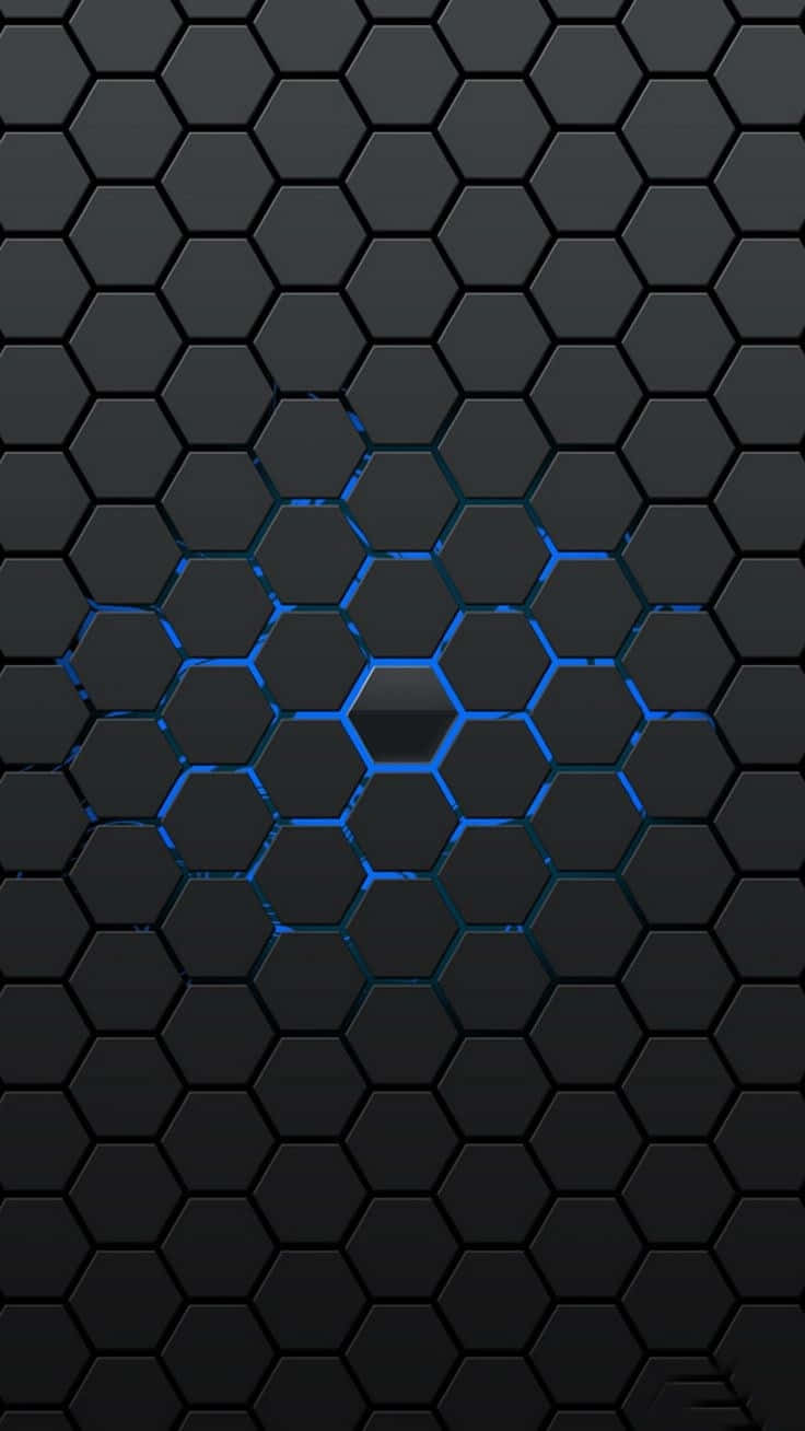 Iron Blue Hexagon Original Iphone 5s Wallpaper