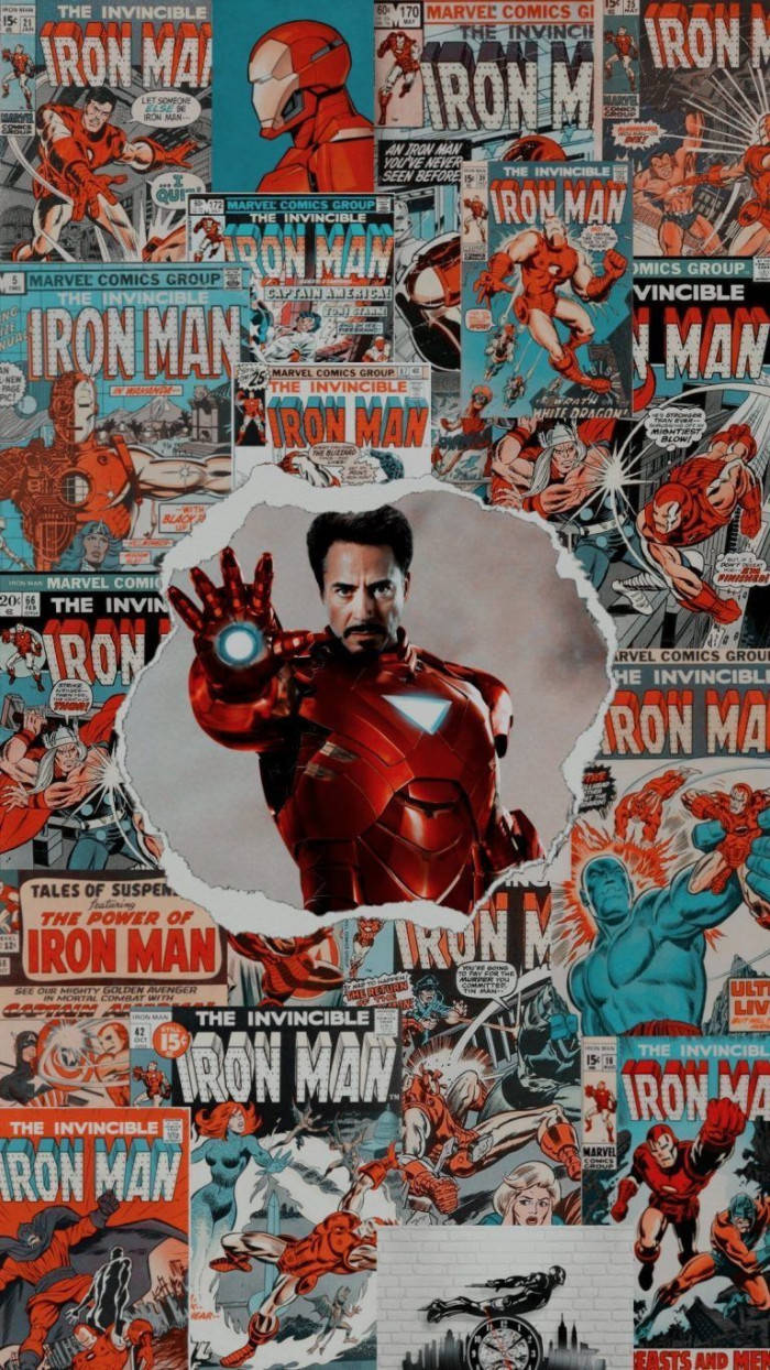 Iron Man Collage Marvel Aesthetic Wallpaper