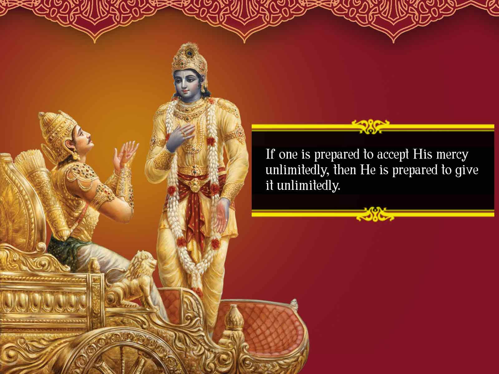 Iskcon Lord Krishna With Arjuna Wallpaper