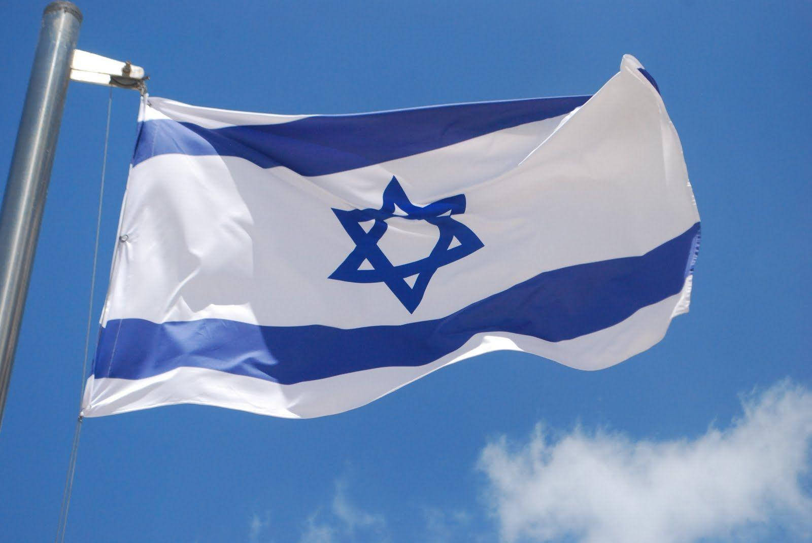 Israel Flag Waving In The Wind Wallpaper