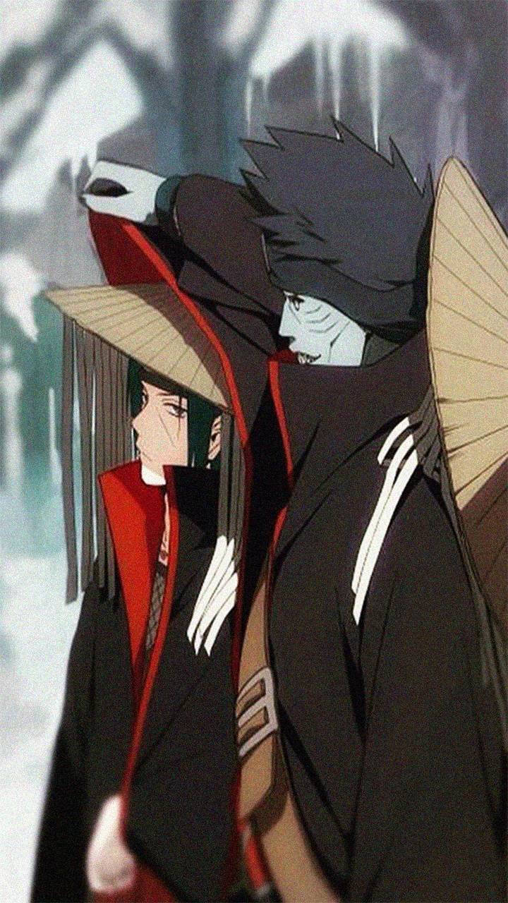 Itachi And Kisame Wearing Kasa Wallpaper