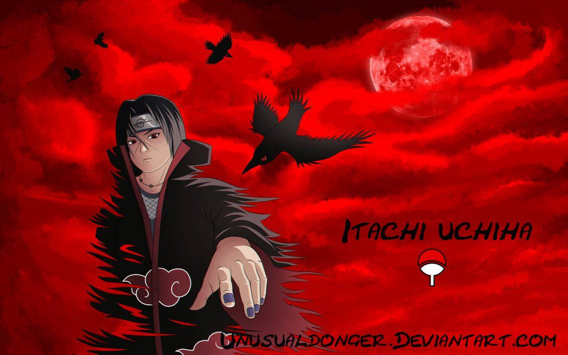 Itachi Uchiha Red Artwork Wallpaper