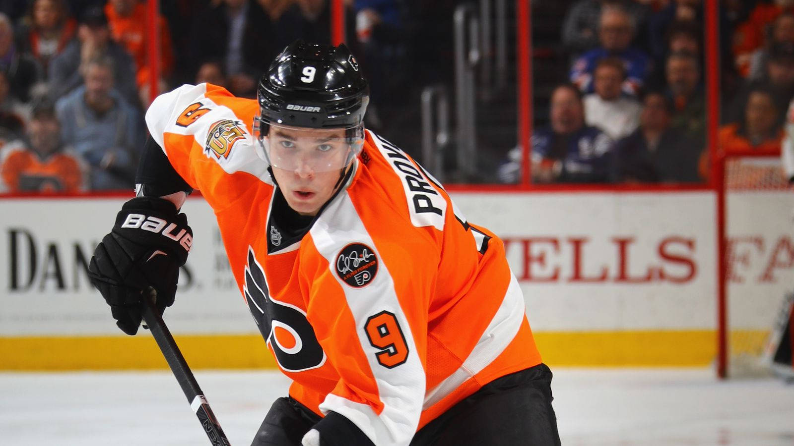 Ivan Provorov Skilled Ice Hockey Player Wallpaper