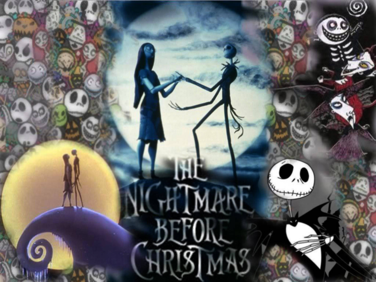 Jack And Sally Collage Wallpaper