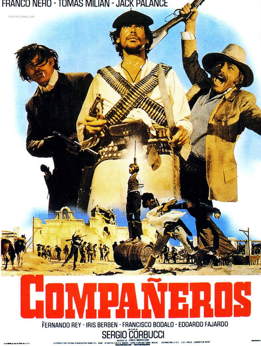 Jack Palance Tomas Millan Franco Nero Compañeros Wallpaper