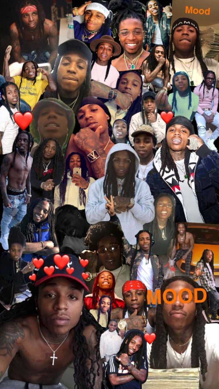 Jacquees In A Navy And Red Tracksuit Wallpaper
