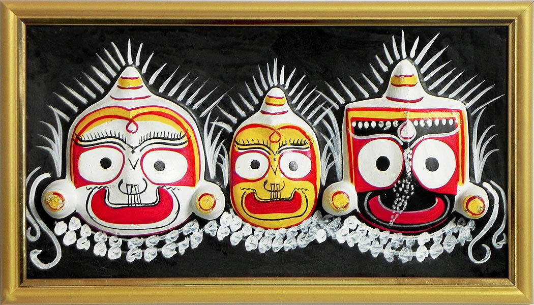 Jagannath Illustrated Masks Wallpaper