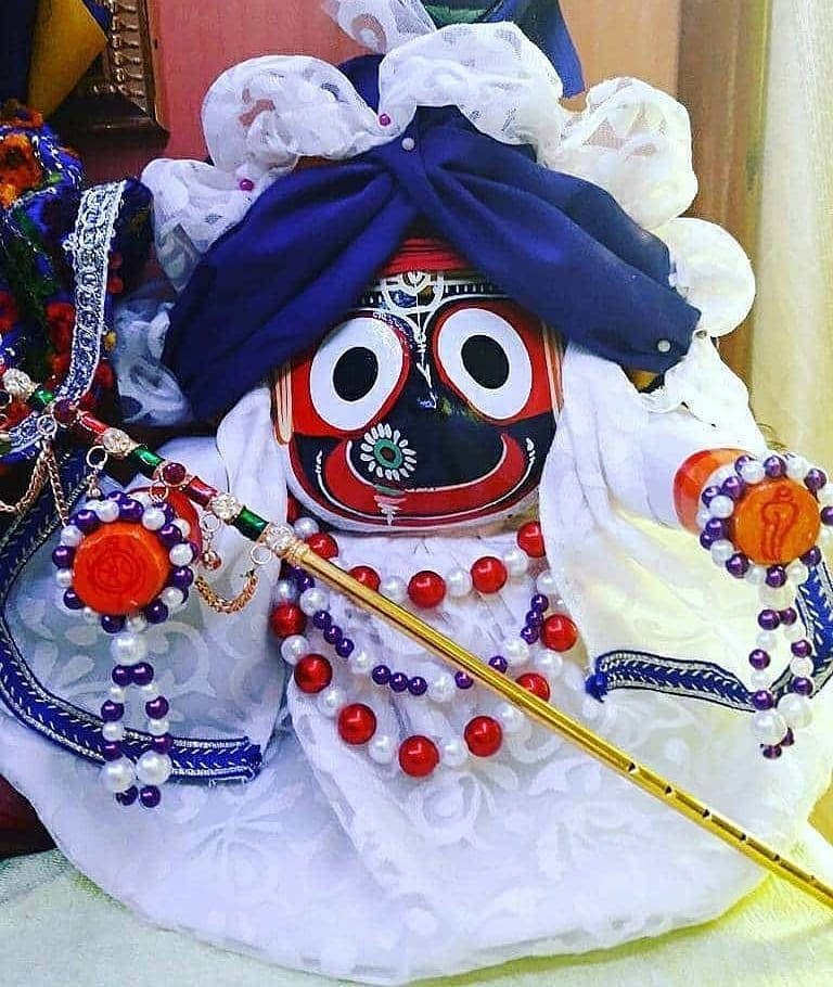 Jagannath In White Outfit Wallpaper