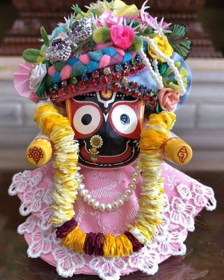 Jagannath With Pearl Necklace Wallpaper
