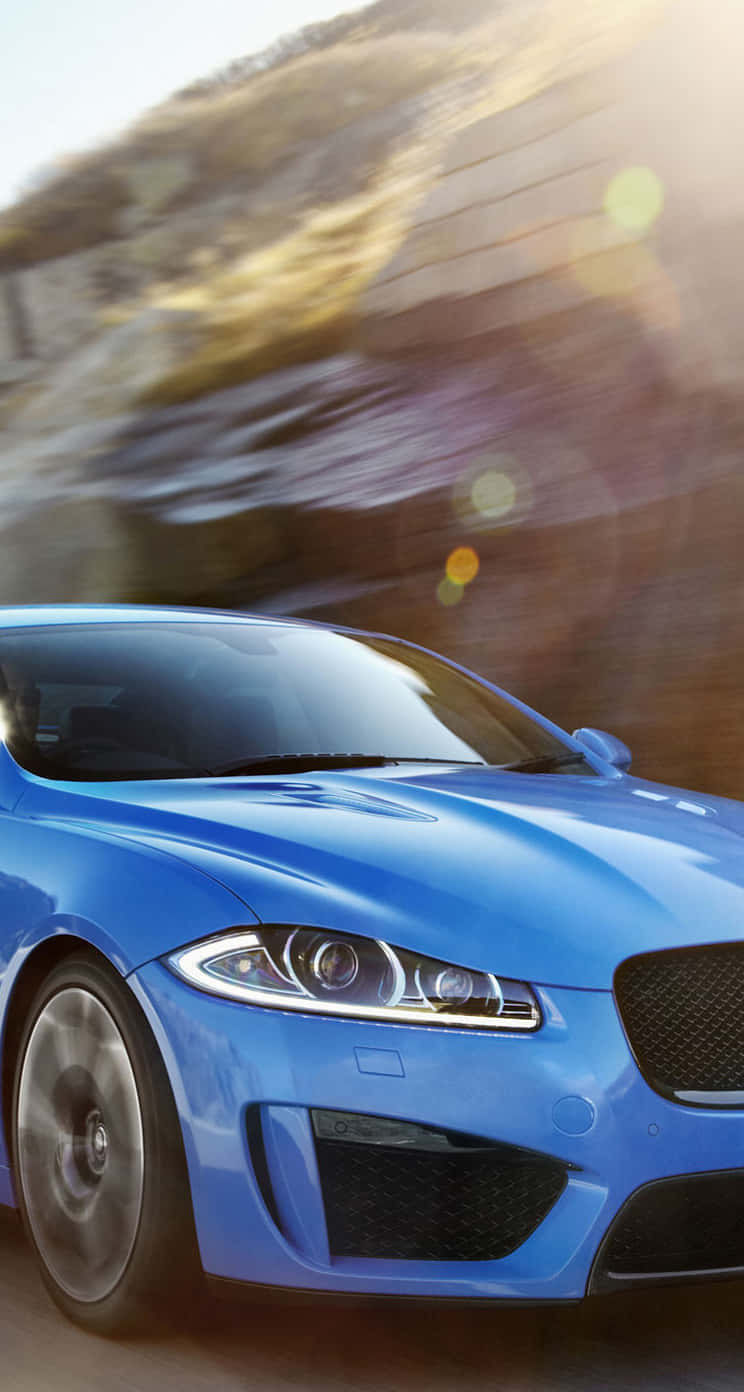 Jaguar Xf Blue Audi Iphone Wallpaper