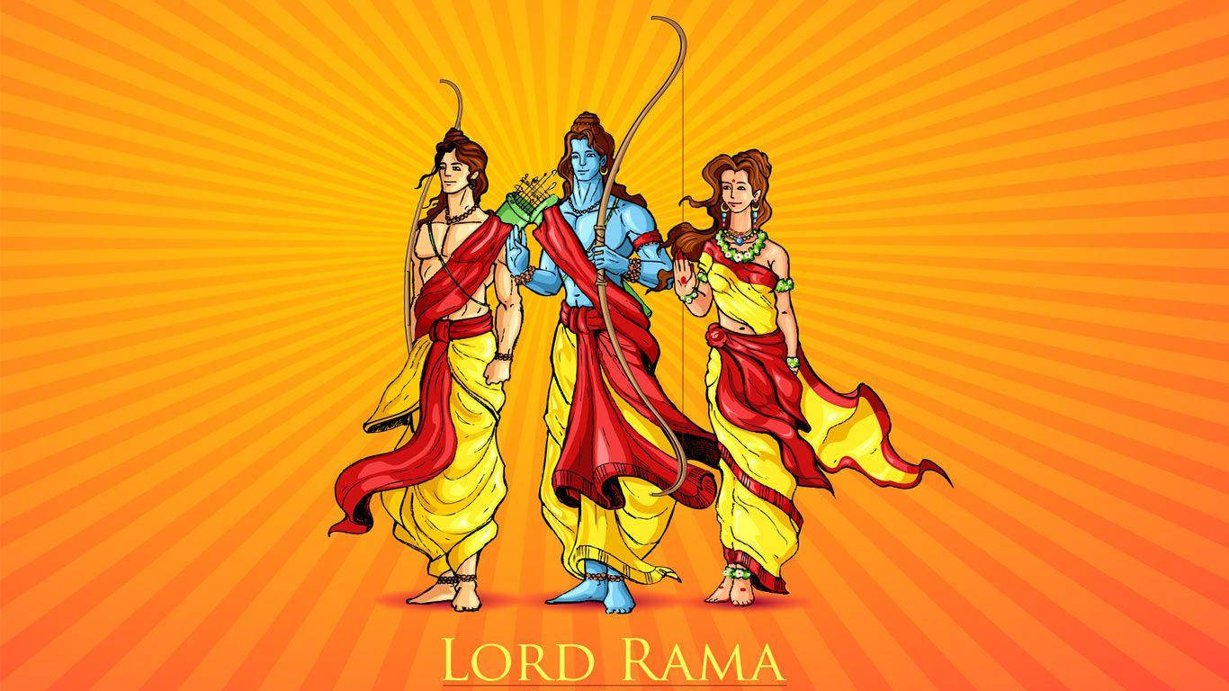 Jai Shri Ram Rama Sita Lakshmana Art Wallpaper