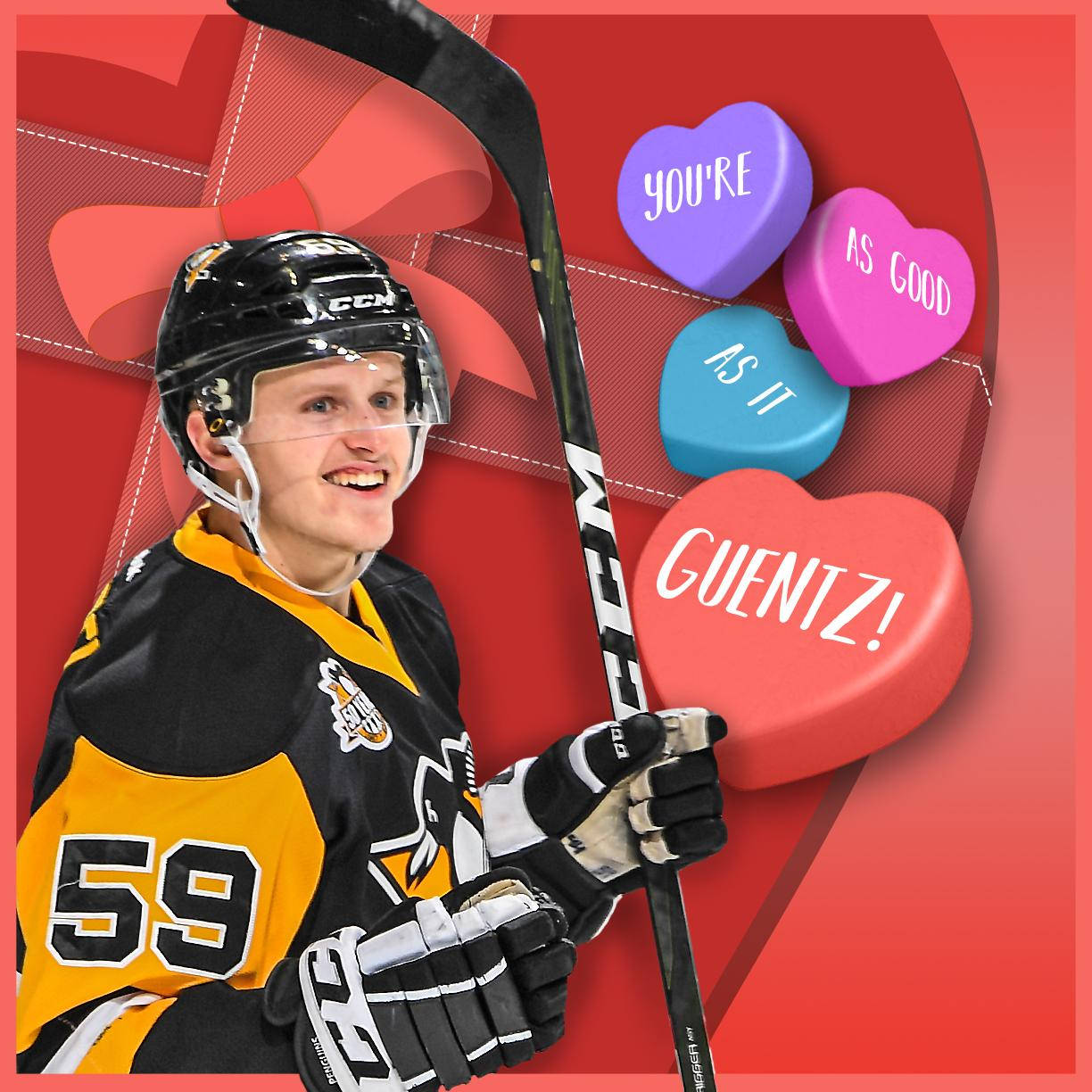 Jake Guentzel No. 59 Ice Hockey Player Wallpaper