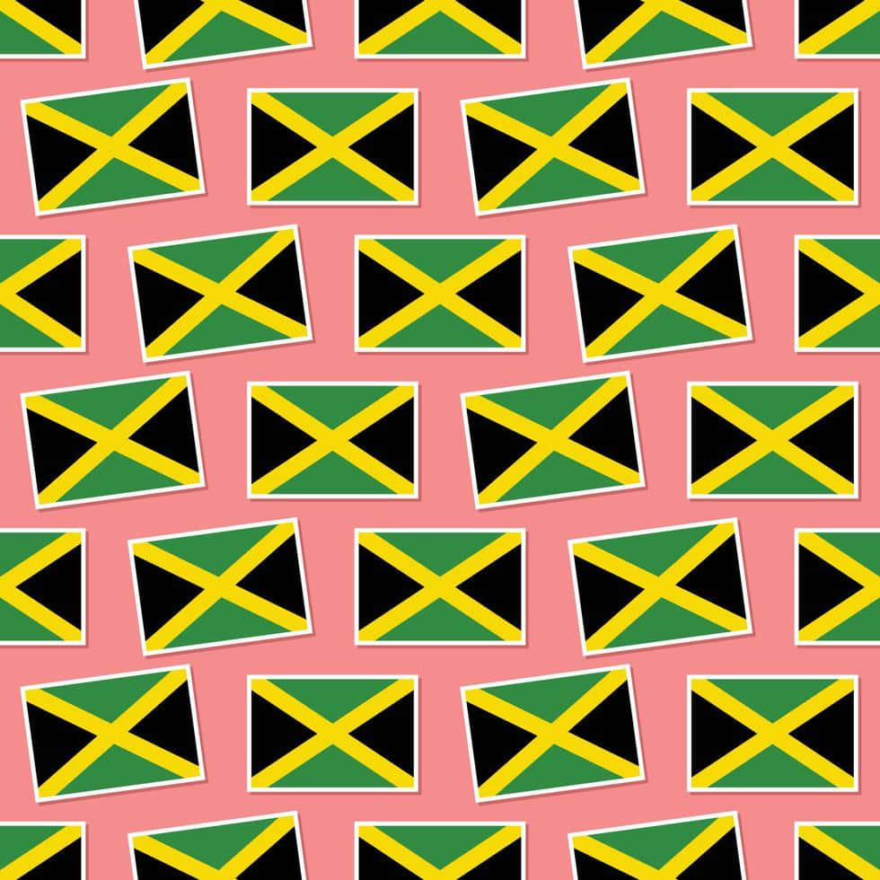 Jamaica_ Flag_ Pattern_ Background Wallpaper