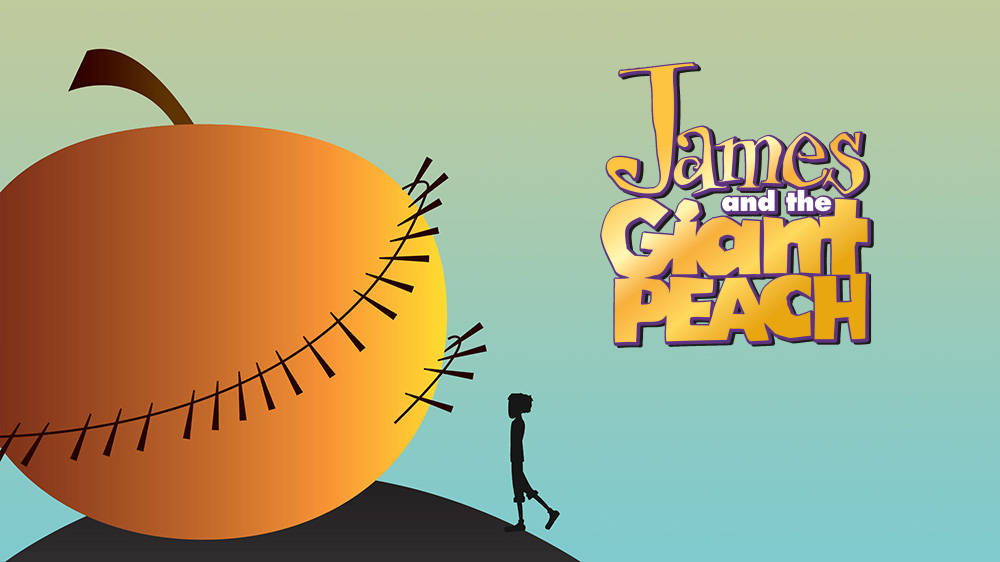James And The Giant Peach Minimalist With Logo Wallpaper