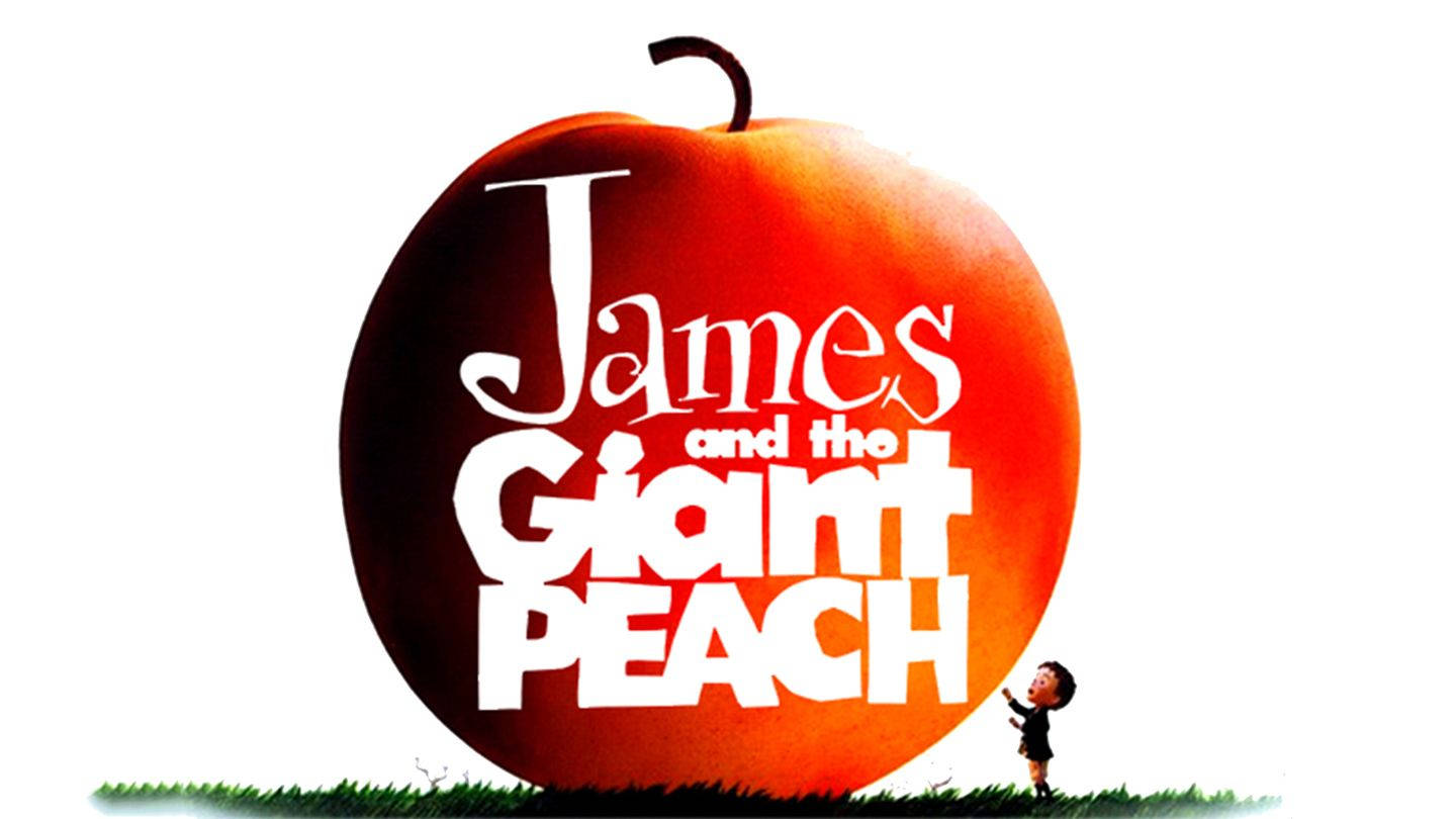 James And The Giant Peach Title On Peach Wallpaper