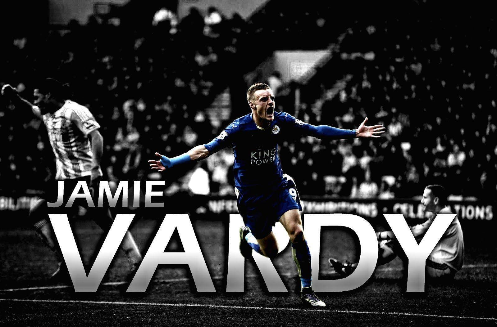 Jamie Vardy Dark Background Wallpaper