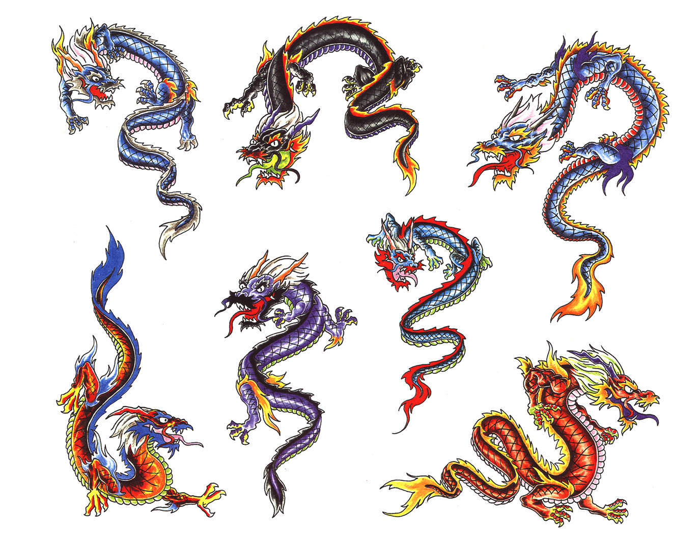 Japanese Dragon Tattoo Collage Wallpaper