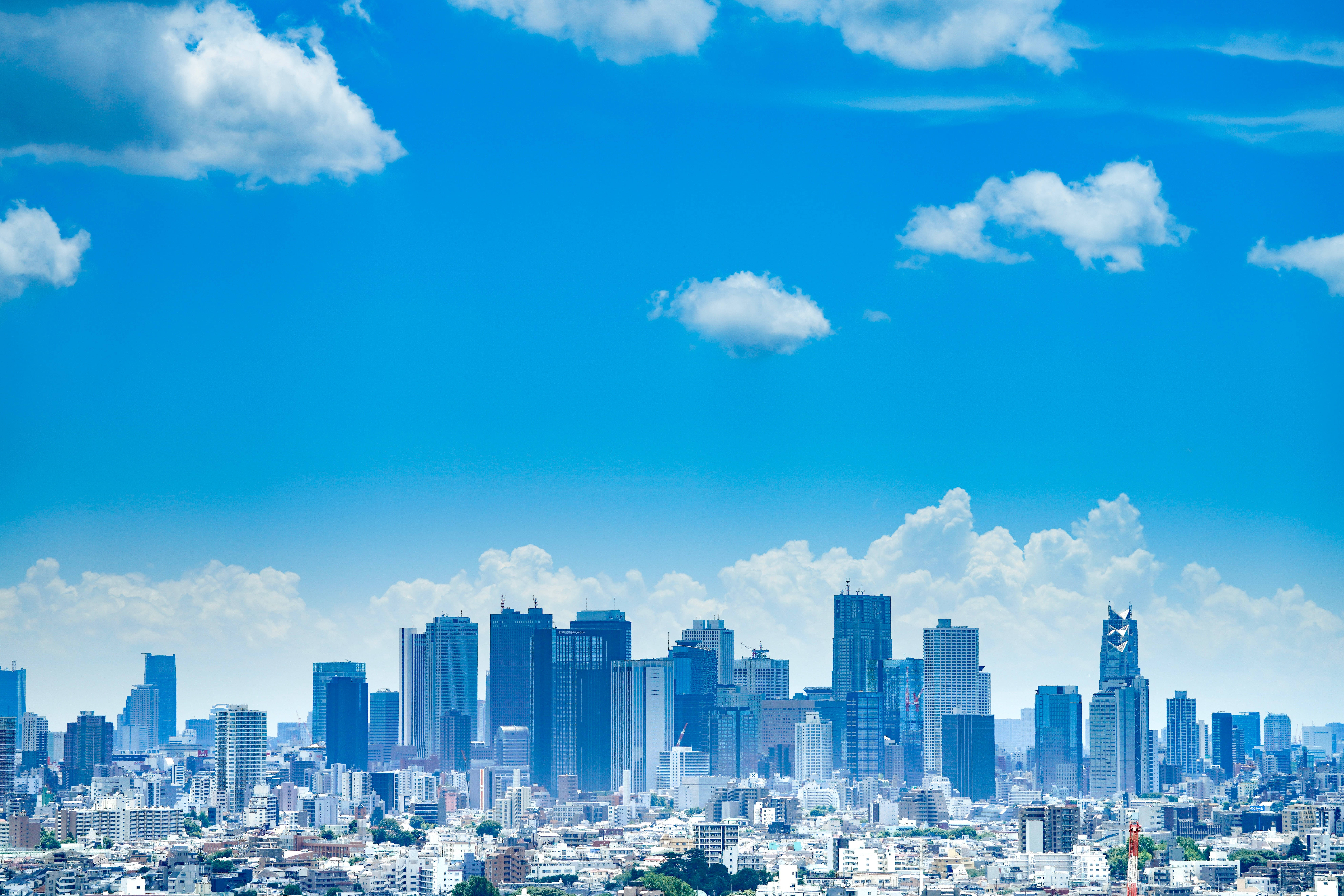 Japanese Hd Tokyo Blue Skyline Wallpaper