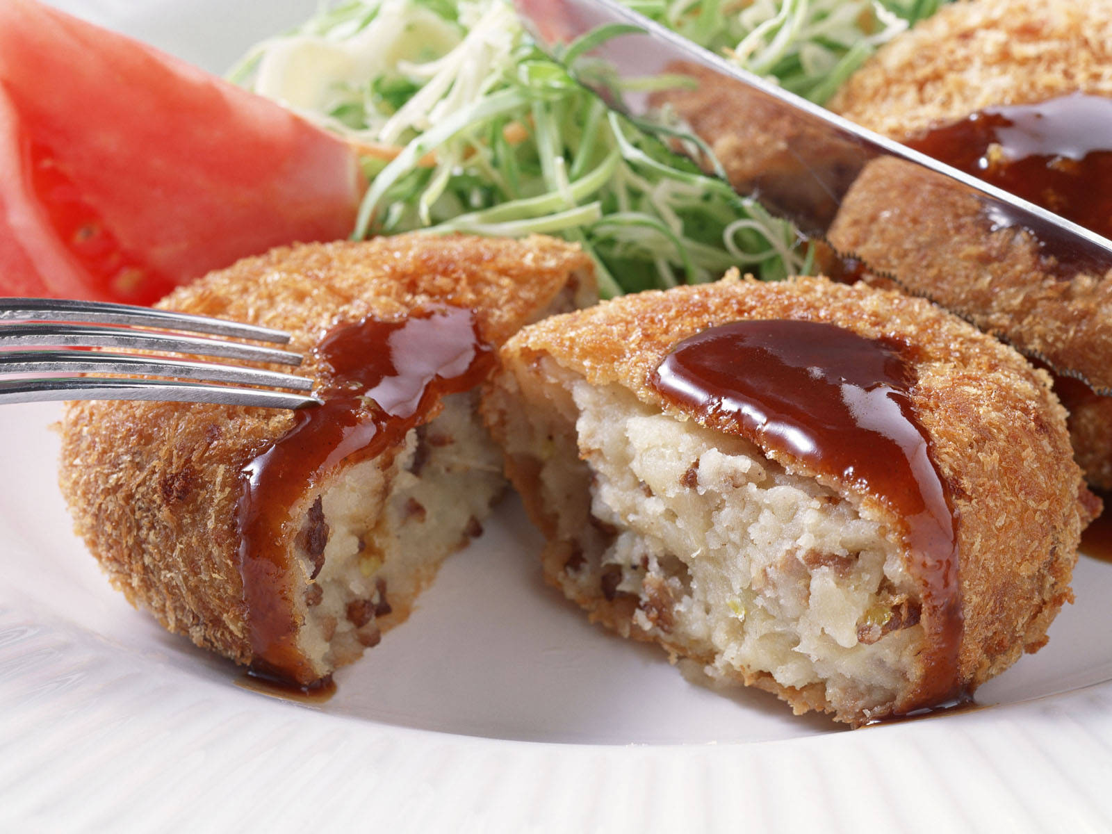 Japanese Korokke Potato And Meat Wallpaper