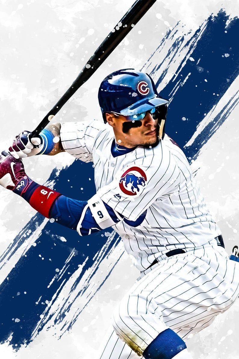 Javier Baez With Baseball Bat Wallpaper