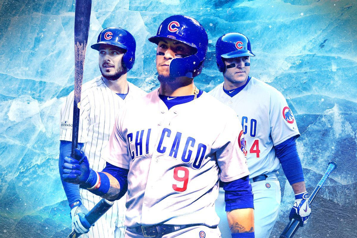 Javier Baez With Chicago Cubs Teammates Wallpaper
