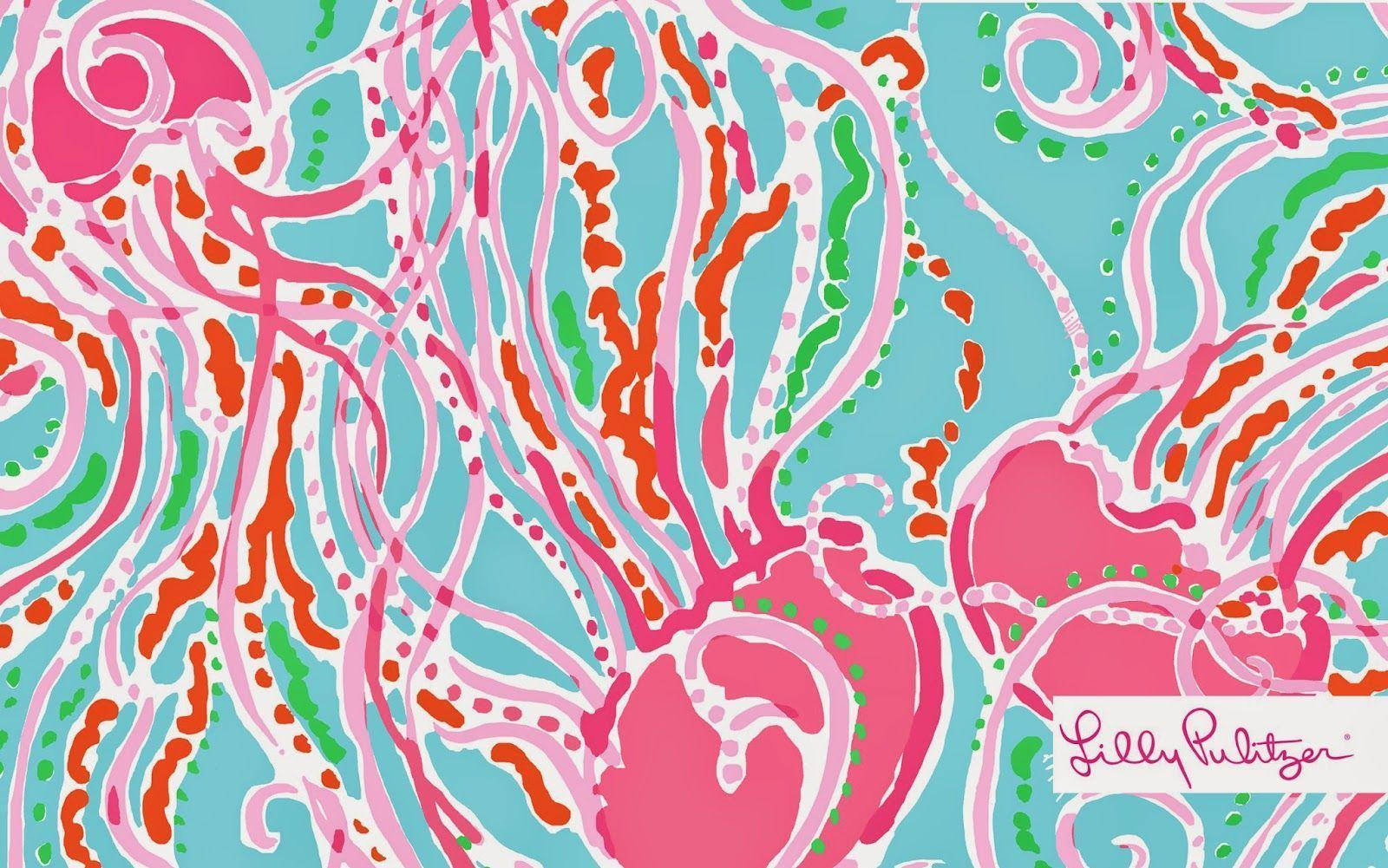 Jellyfish Lilly Pulitzer Desktop Wallpaper