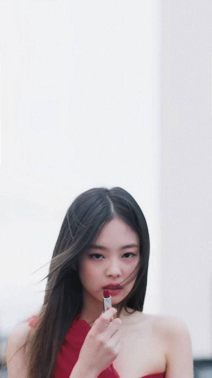 Jennie Kim With Red Lipstick Wallpaper
