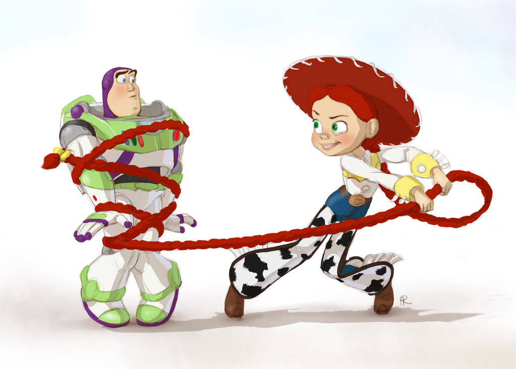 Jessie Toy Story Tied Buzz Lightyear Wallpaper
