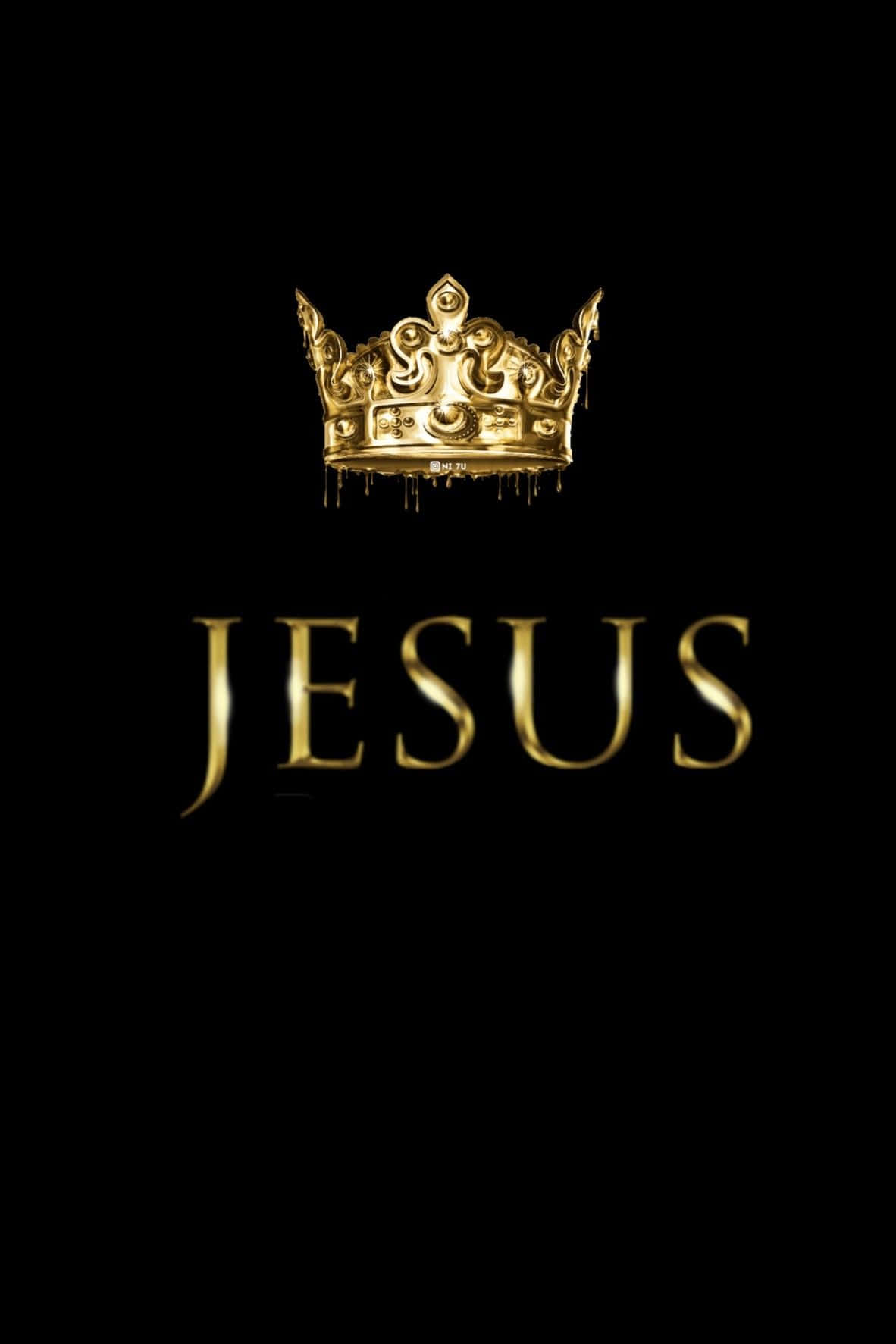 Jesus Is King With Crown Wallpaper