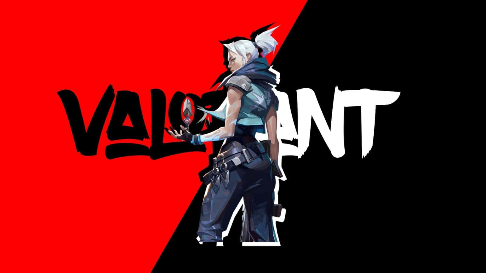 Jett Red And Black Valorant Desktop Wallpaper