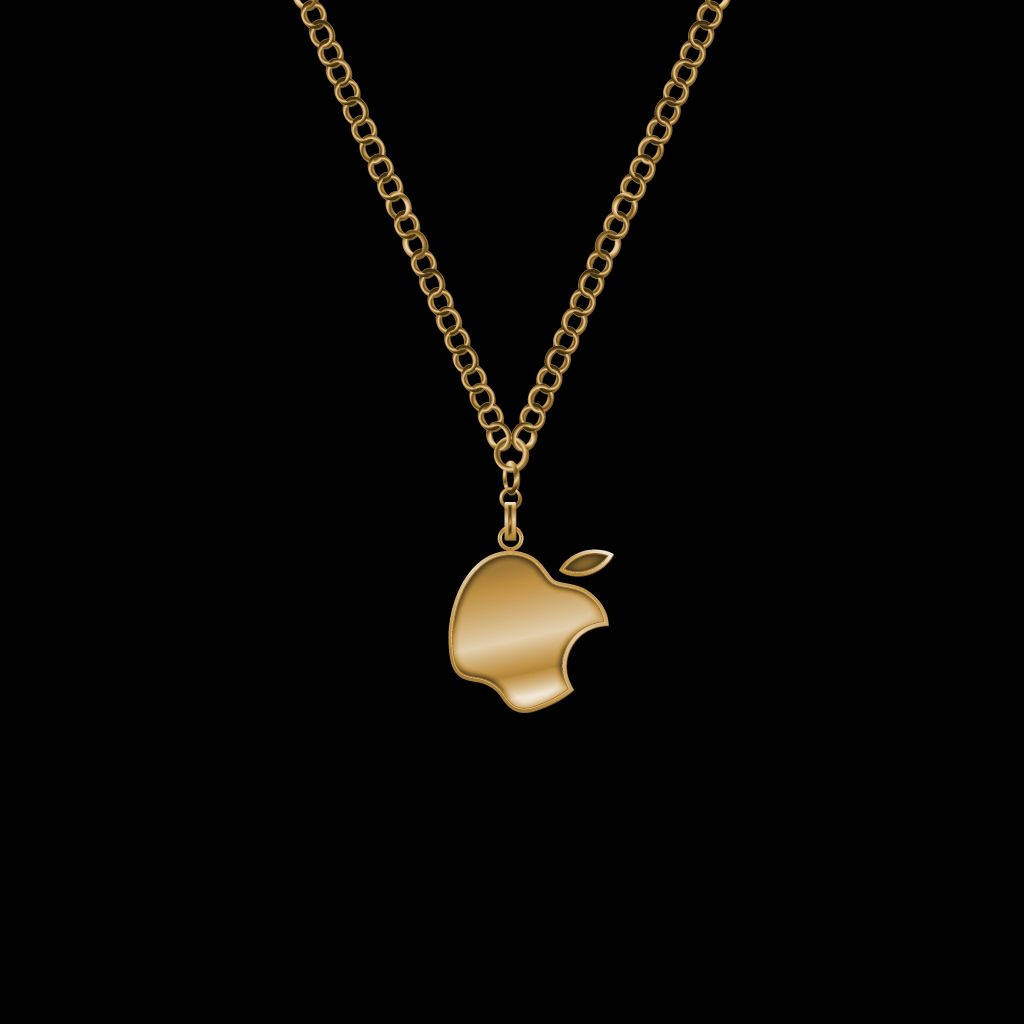 Jewelry Gold Apple Logo Pendant Wallpaper