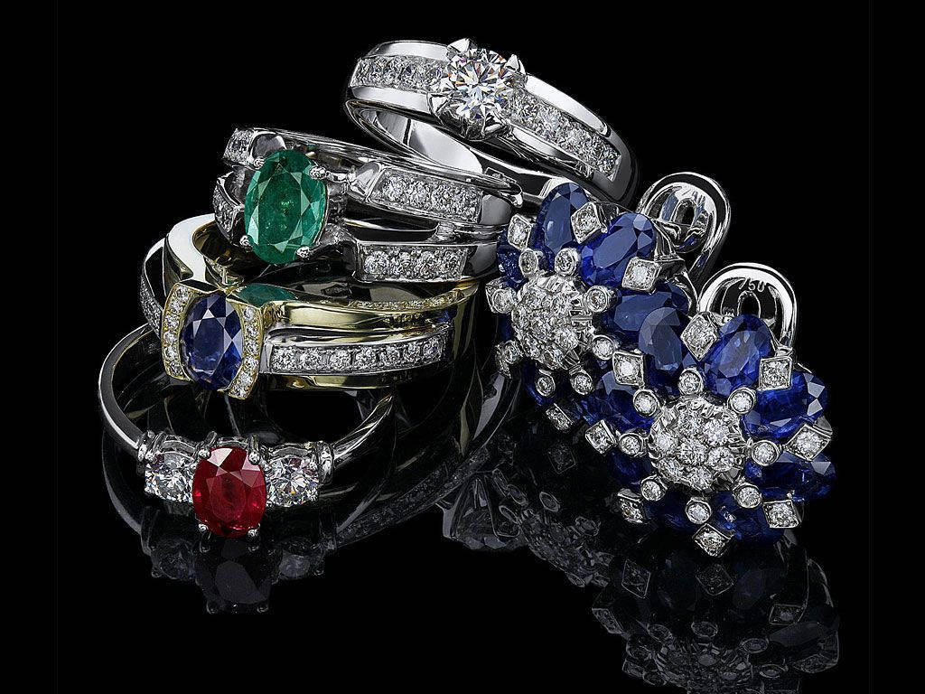 Jewelry Rings With Stones Wallpaper