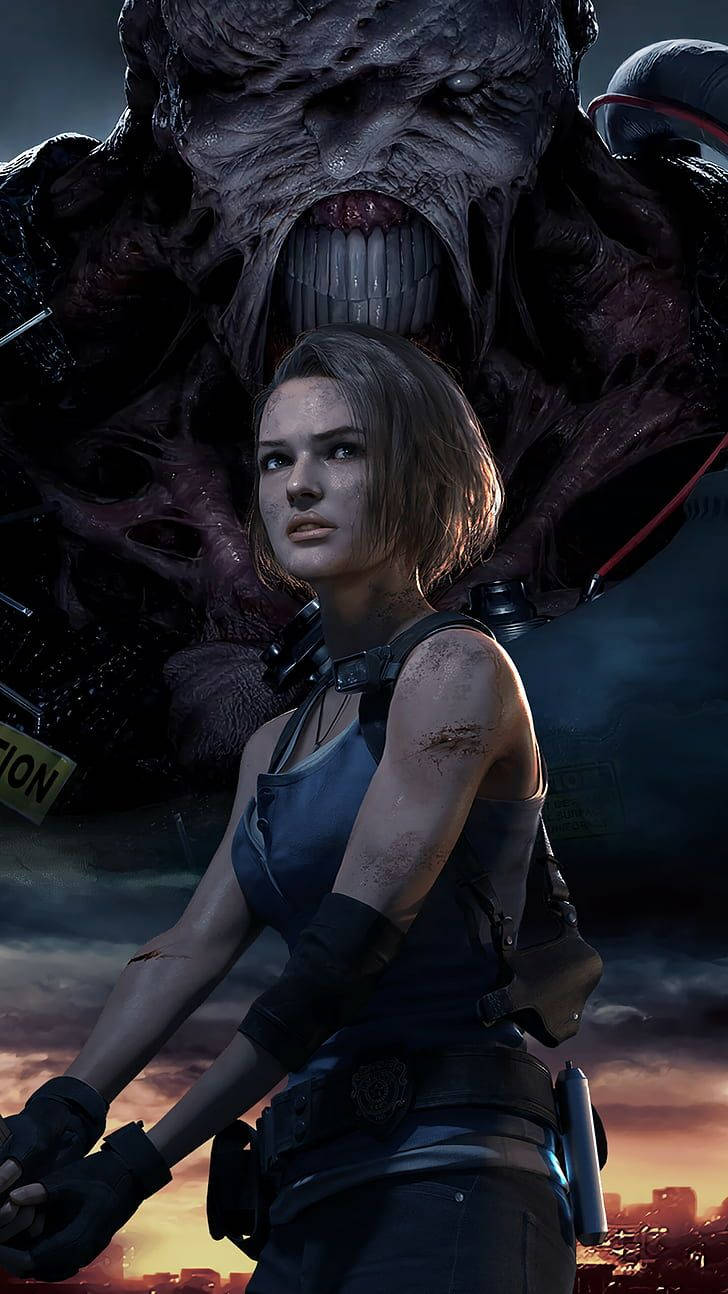 Jill Valentine Nemesis Resident Evil 2 Remake Wallpaper