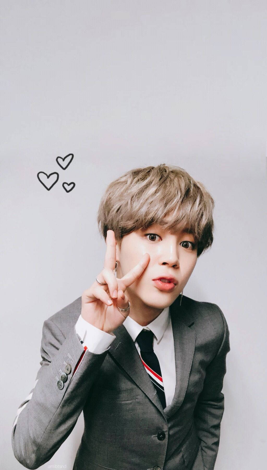 Jimin Bts Cute Peace Sign Wallpaper