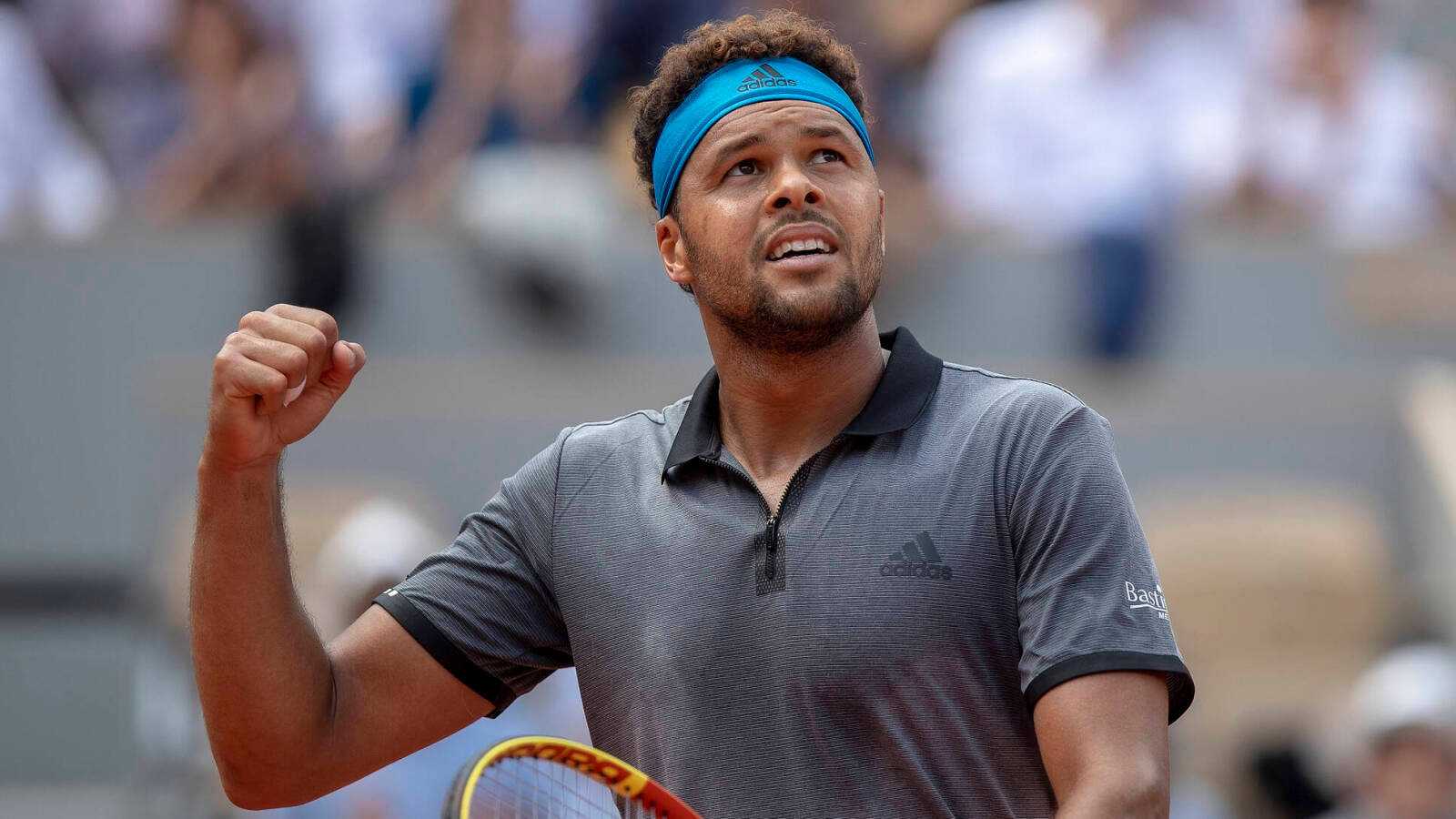 Jo-wilfried Tsonga One Hand Fist Pump Wallpaper