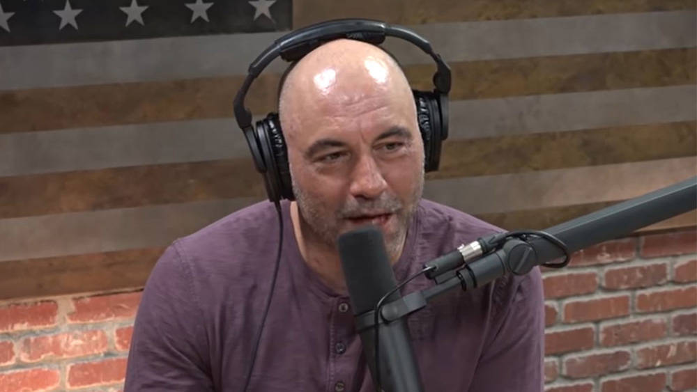 Joe Rogan Talking With Mic Wallpaper