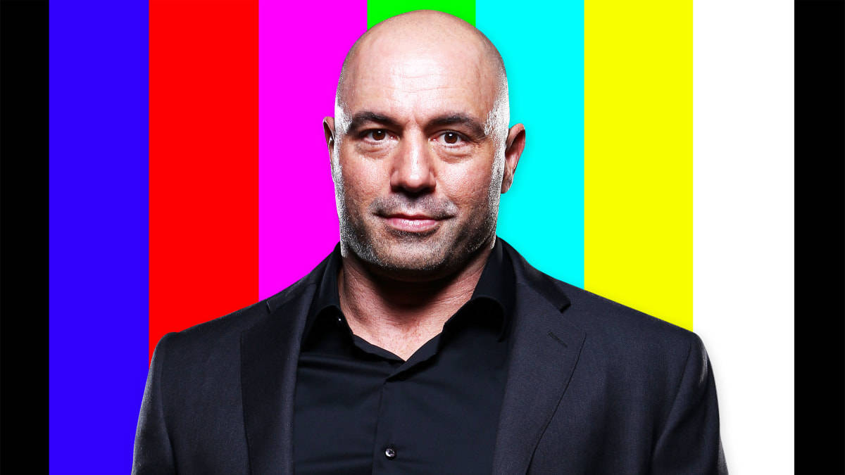 Joe Rogan With Tv Testing Background Wallpaper