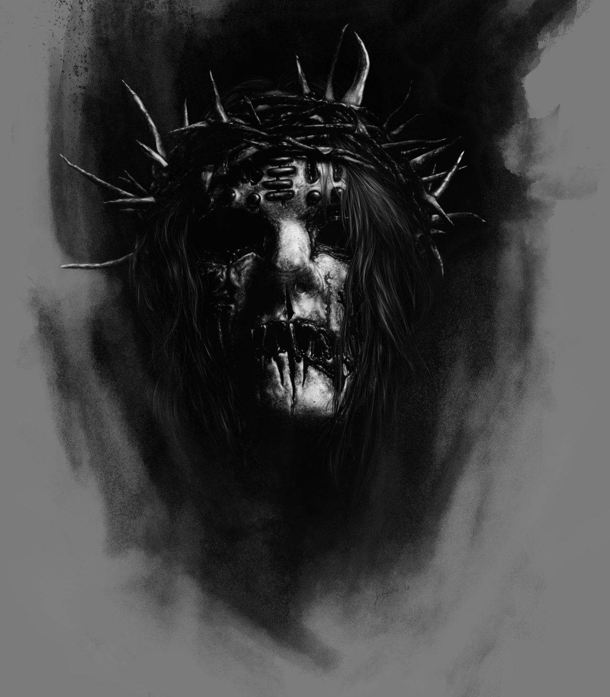 Joey Jordison Grim Portrait Wallpaper