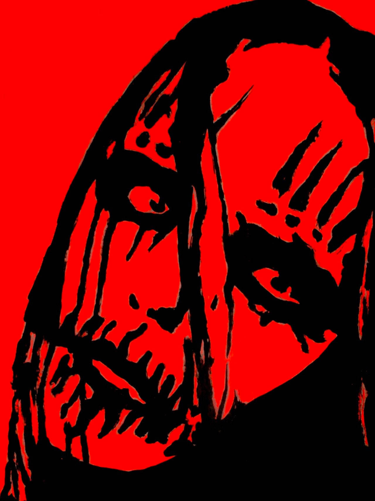 Joey Jordison Red Poster Wallpaper