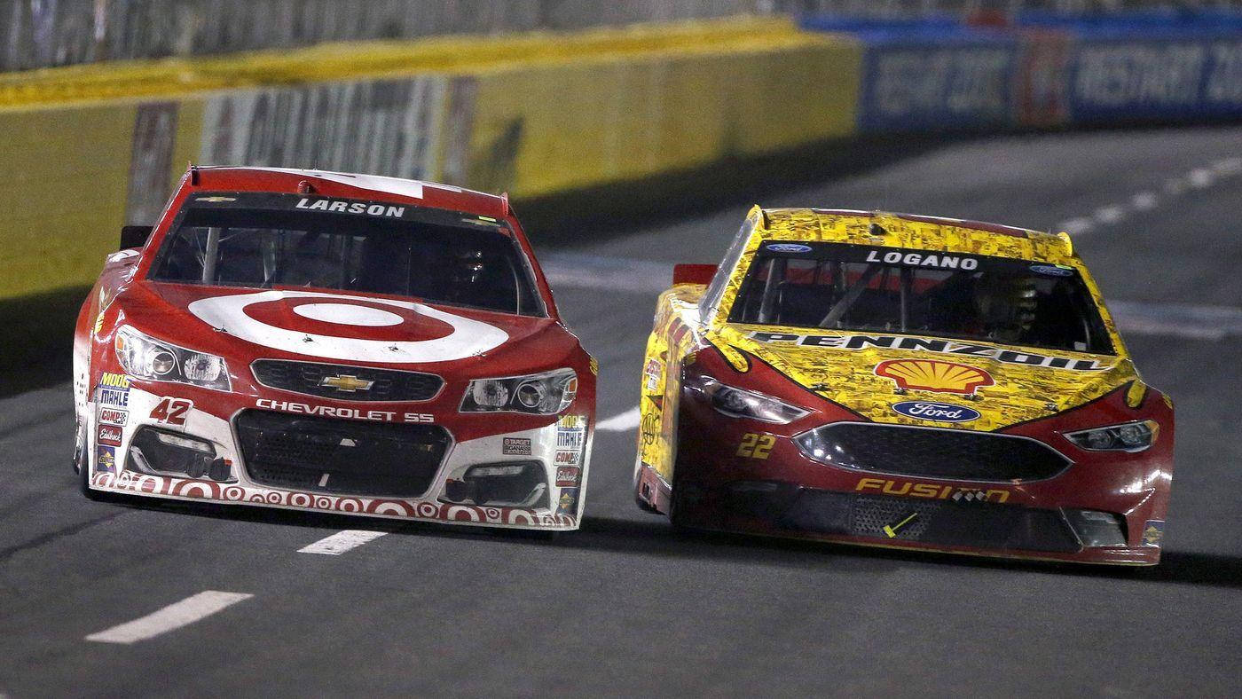 Joey Logano And Kyle Larson Cars Wallpaper