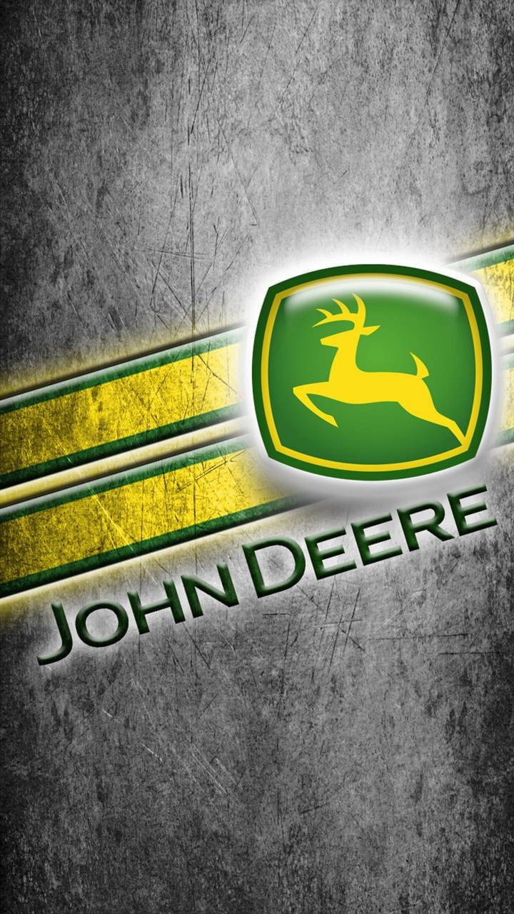 John Deere Novelty Scratchy Logo On Vintage Background Wallpaper