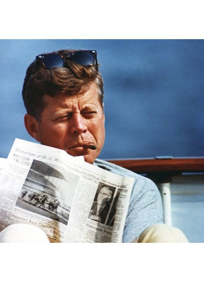 John F. Kennedy Reading Newspaper Wallpaper