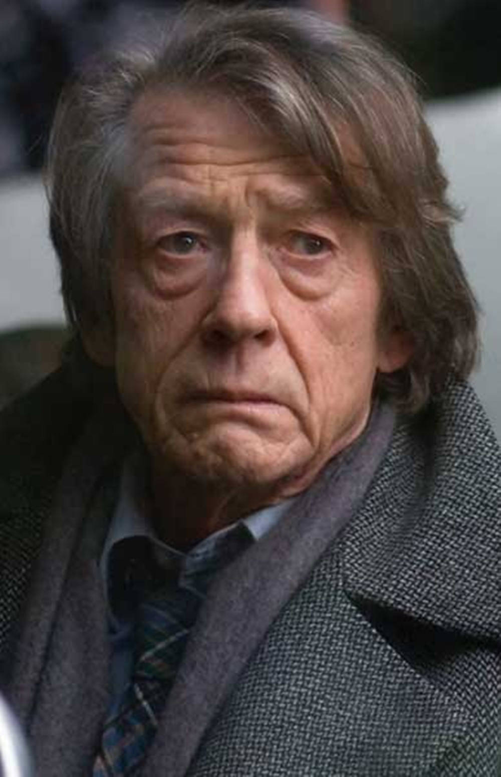 John Hurt Long Hair Sad Face Wallpaper