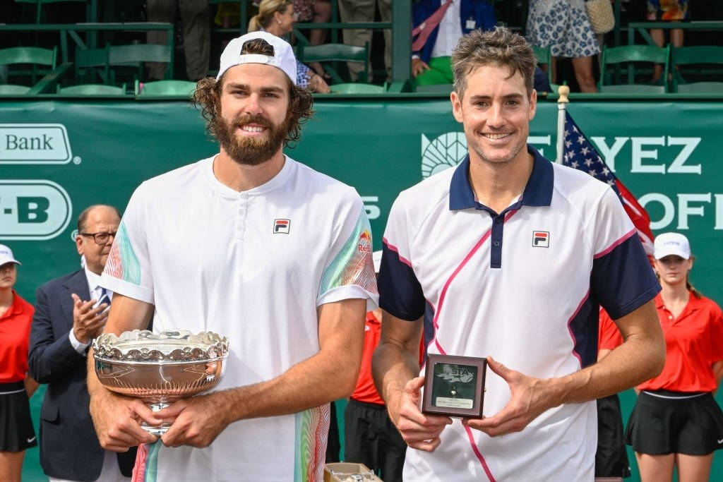 John Isner With Reilly Opelka Wallpaper