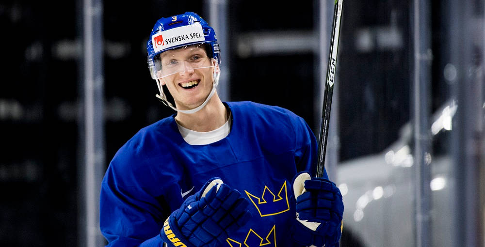 John Klingberg Blue Sweden Jersey Wallpaper